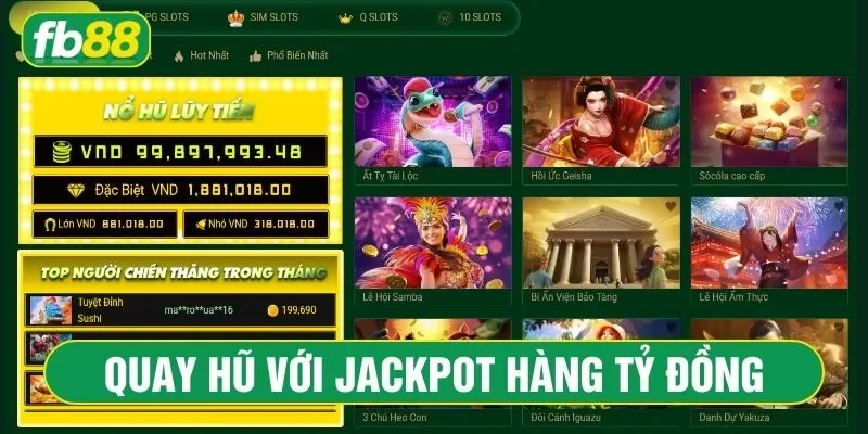 Trang chủ FB88 - Link vào FB 88 không chặn mới nhất 27 slot game jackpot lớn tại fb88